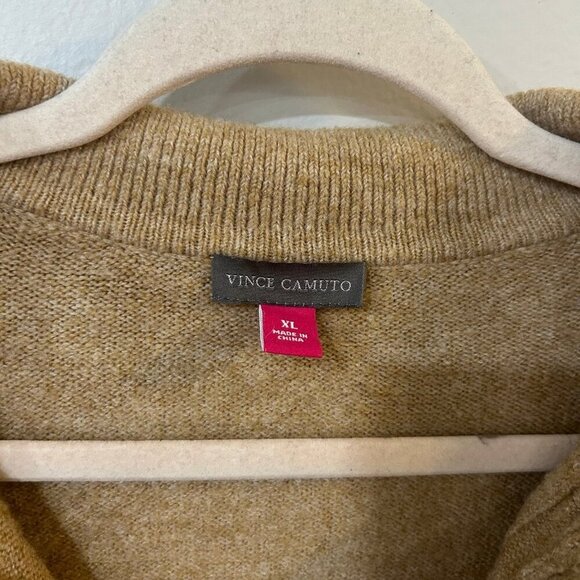 Vince Camuto Pullover Collard V-Neck Tan Sweater Men's Size XL - Picture 3 of 5